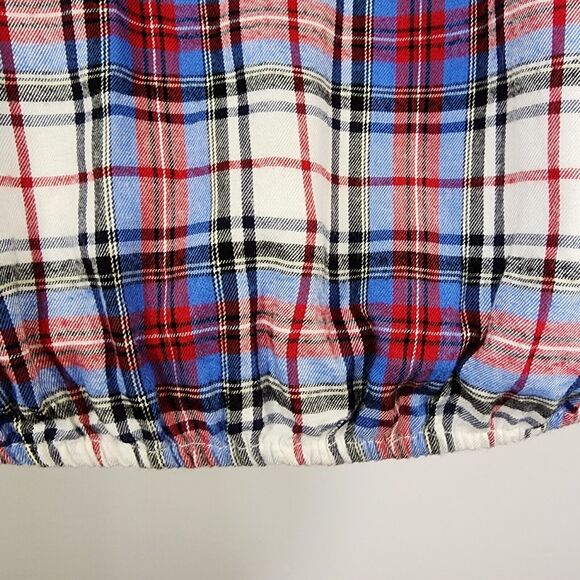 Lane Bryant Womens Top Size 14 Classic Button Down Tie Hem Plaid Long Sleeve Red - Picture 8 of 12
